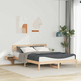 Vidaxl bedframe met hoofdeinde bruin 150 x 200 cm massief grenenhout