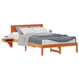 Vidaxl bedframe wasbruin 120 x 190 cm massief grenenhout