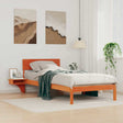 Vidaxl bedframe met hoofdeinde wasbruin 90 x 190 cm massief grenenhout