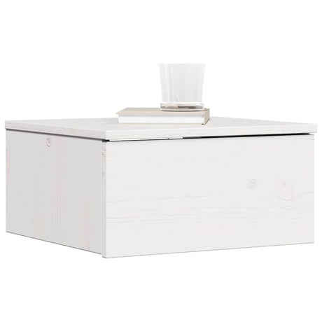 Vidaxl nachtkastje met lade wit 37 x 35 x 18,5 cm massief grenenhout