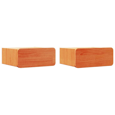 Vidaxl nachtkastje 2 st wasbruin 39 x 34 x 16,5 cm massief grenenhout