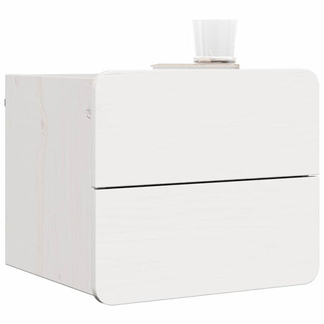 Vidaxl nachtkastje met lade wit 39 x 34 x 33 cm massief grenenhout