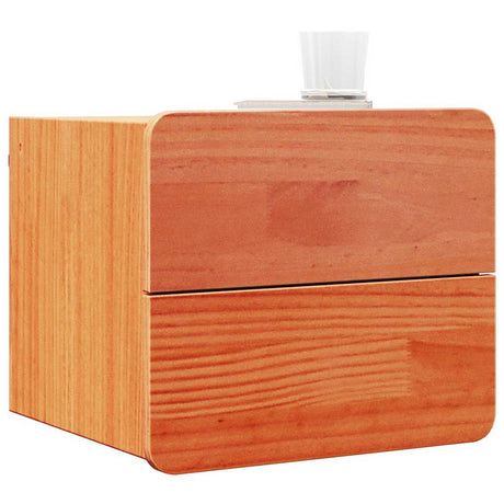 Vidaxl nachtkastje 2 st bruin 39 x 34 x 33 cm massief grenenhout