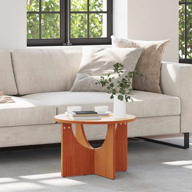 Vidaxl salontafel wasbruin 50 x 50 x 35 cm massief grenenhout