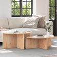 Vidaxl salontafel 2 st naturel 79 x 39,5 x 40 cm massief grenenhout