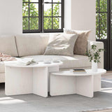 Vidaxl salontafel 2 st wit 79 x 39,5 x 40 cm massief grenenhout