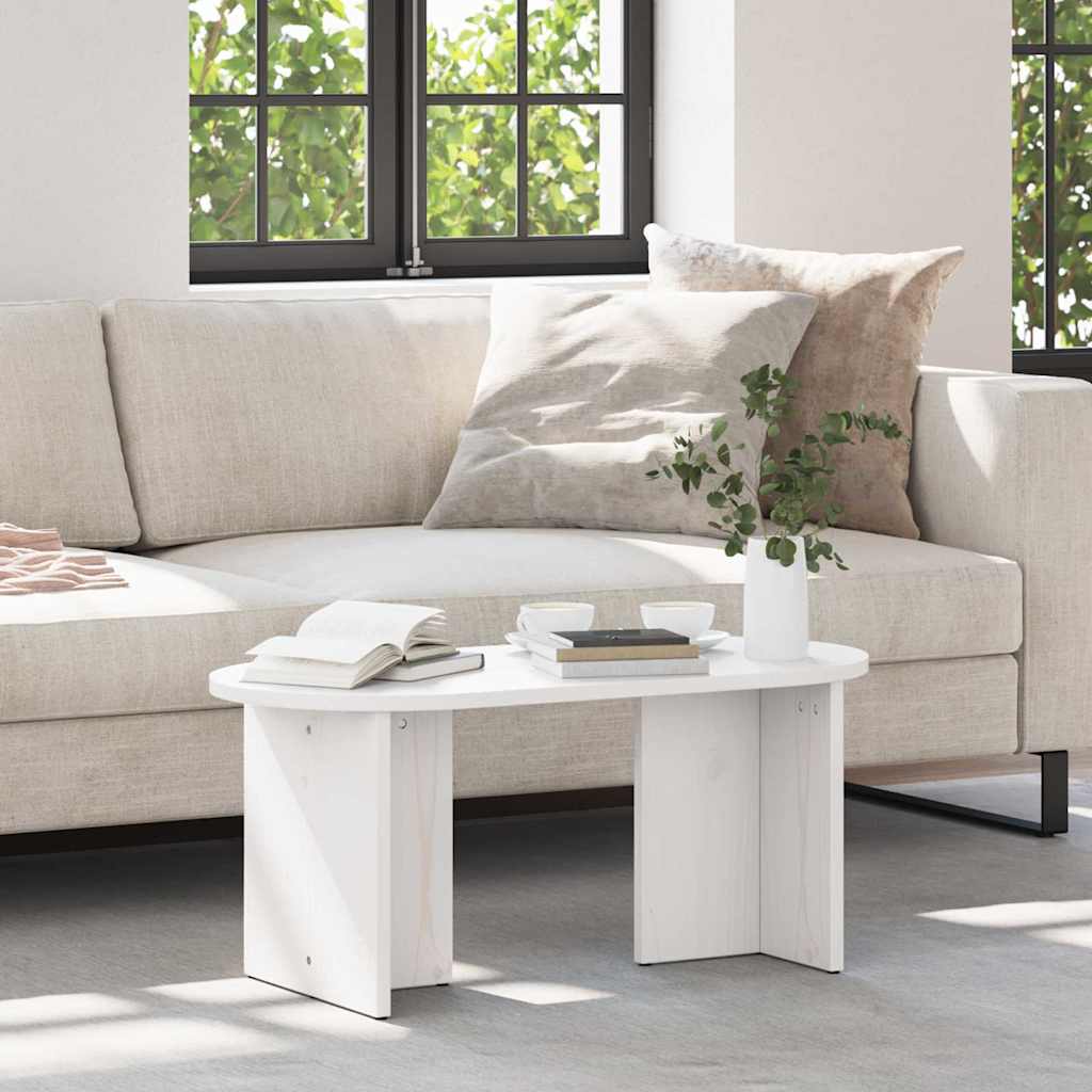 Vidaxl salontafel wit 80 x 39,5 x 35 cm massief grenenhout