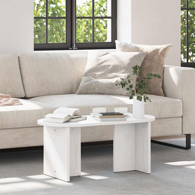 Vidaxl salontafel wit 80 x 39,5 x 35 cm massief grenenhout