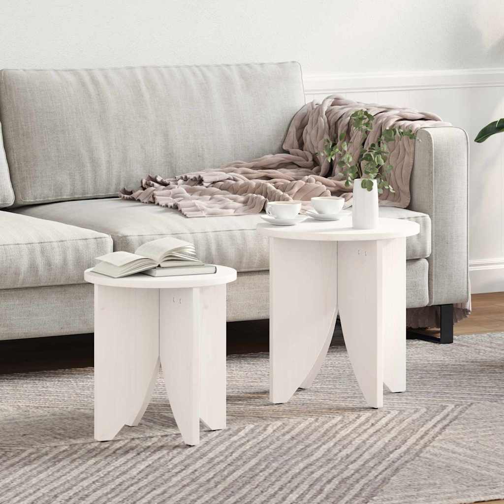Vidaxl salontafel 2 st wit 41,5 x 41,5 x 44 cm