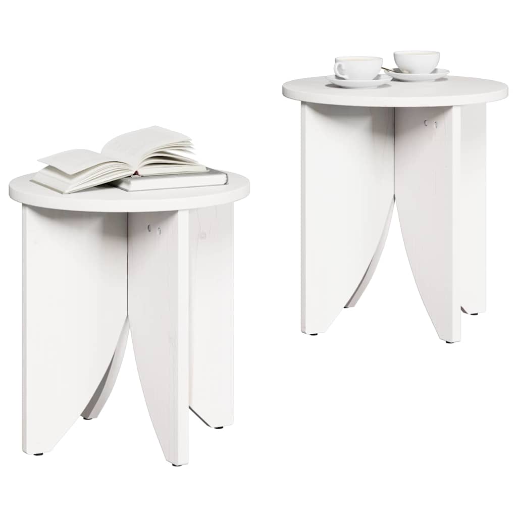 Vidaxl salontafel 2 st wit 41,5 x 41,5 x 44 cm