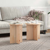 Vidaxl salontafel 2 st naturel 41.5 x 41.5 x 46 cm