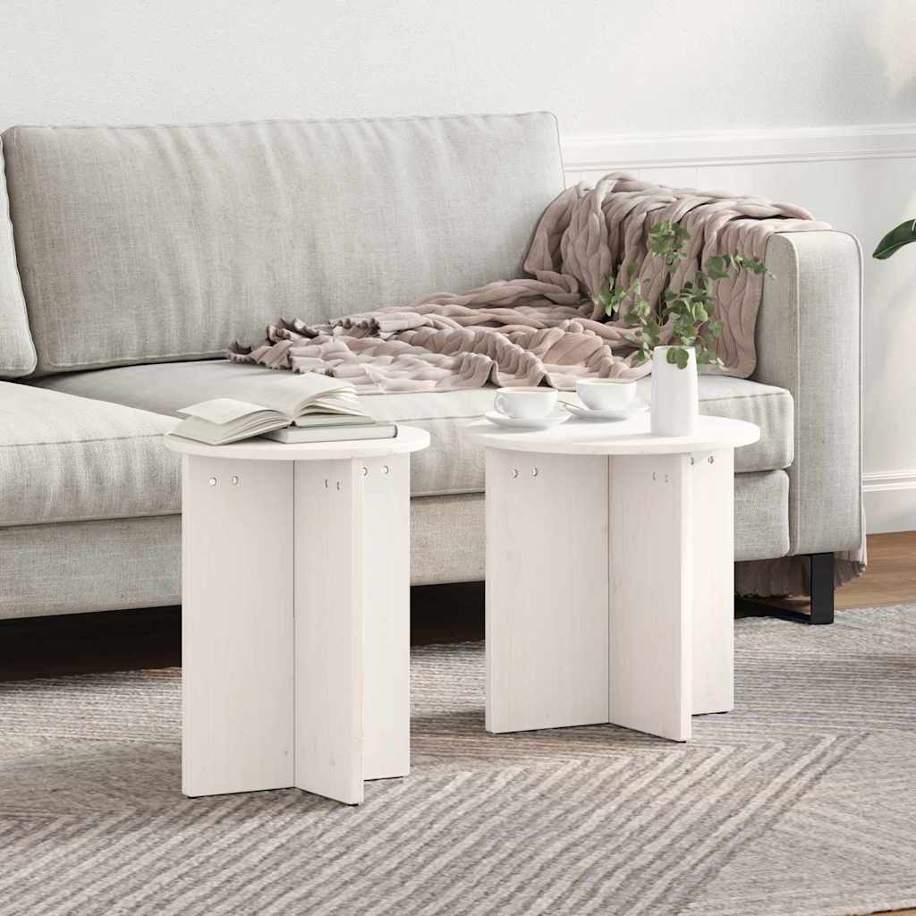 Vidaxl salontafel 2 st wit 41.5 x 41.5 x 46 cm