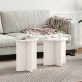 Vidaxl salontafel 2 st wit 41.5 x 41.5 x 46 cm
