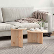Vidaxl salontafel 2 st naturel 49 x 49 x 28 cm massief grenenhout