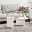 Vidaxl salontafel 2 st wit 49 x 49 x 28 cm massief grenenhout