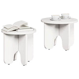 Vidaxl salontafel 2 st wit 39.5 x 39.5 x 30 cm massief grenenhout