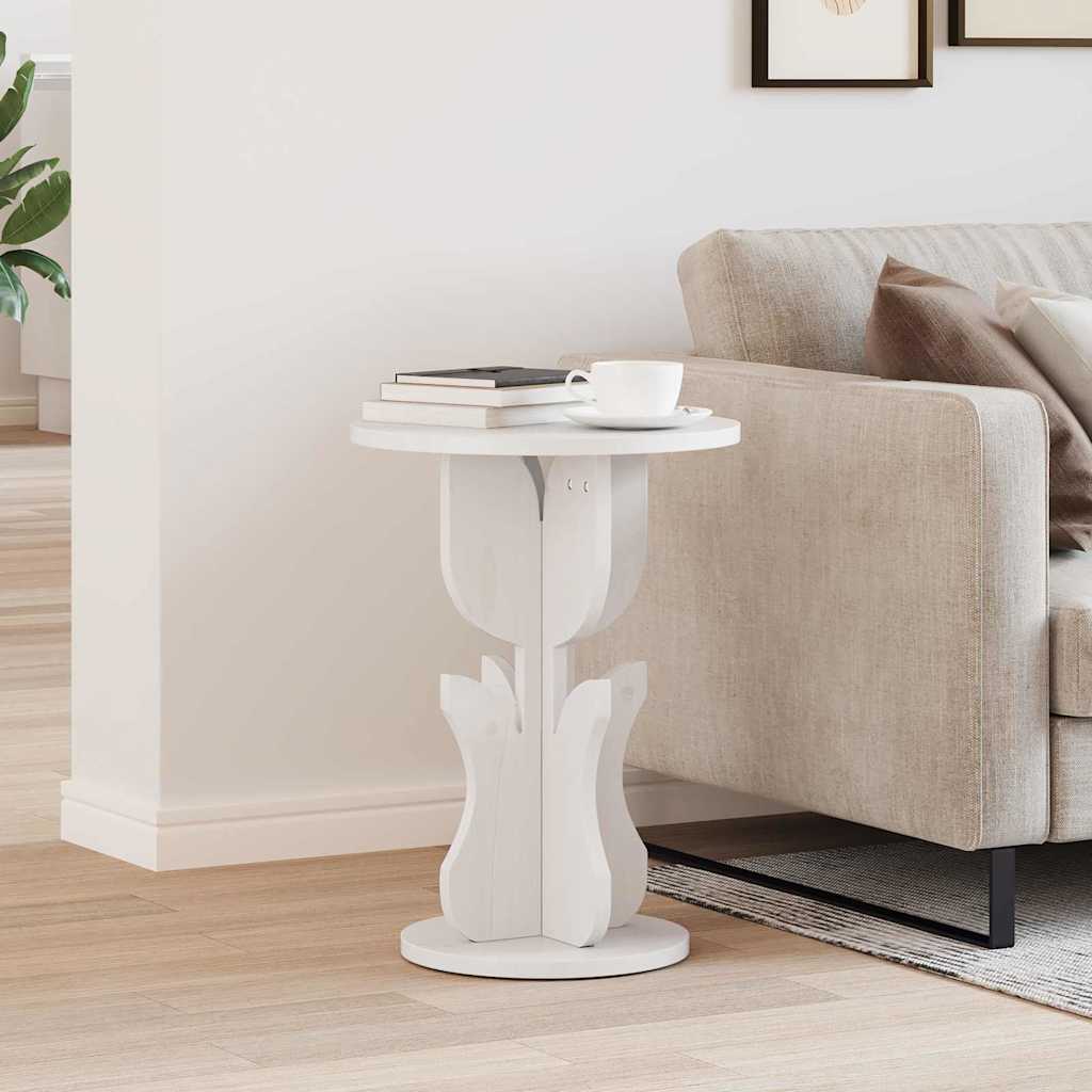 Vidaxl salontafel wit 39,5 x 39,5 x 53,5 cm massief grenenhout
