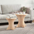 Vidaxl salontafel 2 st naturel 46 x 46 x 47 cm massief grenenhout