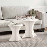 Vidaxl salontafel 2 st wit 46 x 46 x 47 cm massief grenenhout