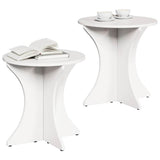 Vidaxl salontafel 2 st wit 46 x 46 x 47 cm massief grenenhout