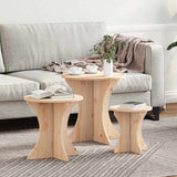 Vidaxl salontafel 3 st naturel 46 x 46 x 47 cm