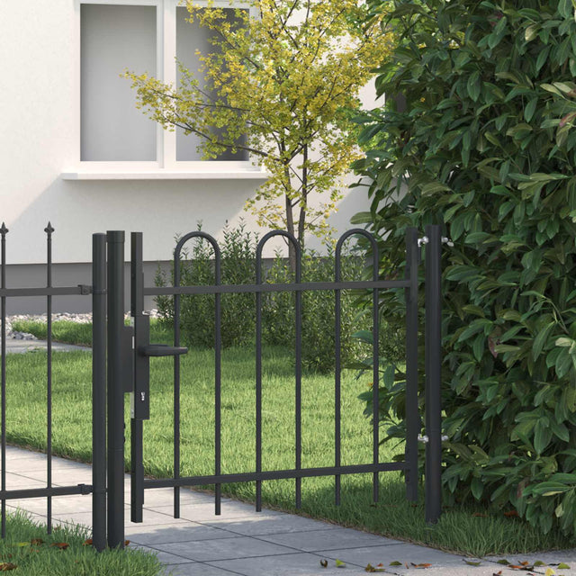 Vidaxl hekpoort boxtel 103 x 124,5 cm gepoedercoat staal grijs