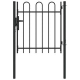Vidaxl hekpoort met slot grijs 103 x 150 cm gepoedercoat staal