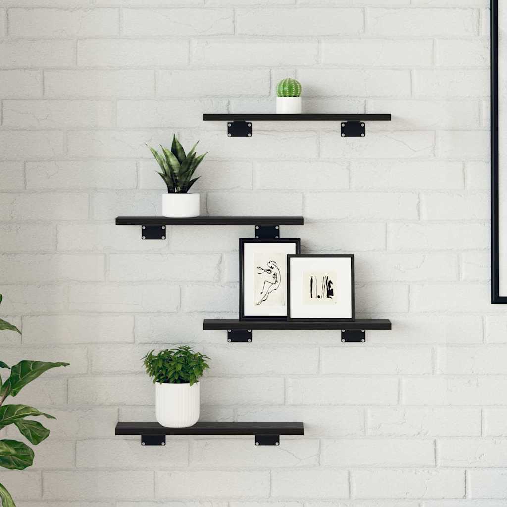 Vidaxl boekenplank bord 3-laags 4 st 40 x 10 x 1,5 cm bewerkt hout