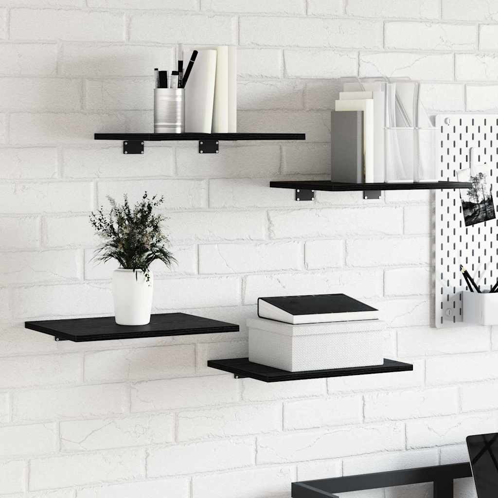 Vidaxl boekenplank bord 3-laags 4 st 40 x 30 x 1,5 cm bewerkt hout