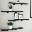 Vidaxl boekenplank bord 3-laags 4 st 60 x 10 x 1,5 cm bewerkt hout