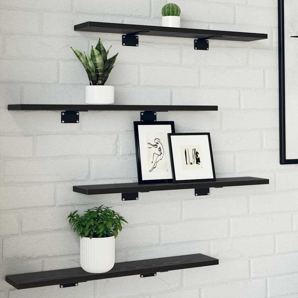 Vidaxl boekenplank bord 3-laags 4 st 60 x 10 x 1,5 cm bewerkt hout