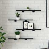 Vidaxl boekenplank bord 3-laags 4 st 60 x 10 x 1,5 cm bewerkt hout