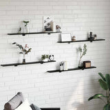 Vidaxl boekenplank bord 3-laags 4 st 100 x 10 x 1,5 cm bewerkt hout