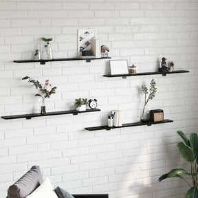 Vidaxl boekenplank bord 3-laags 4 st 100 x 10 x 1,5 cm bewerkt hout