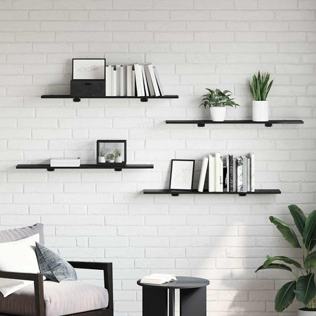 Vidaxl boekenplank bord 3-laags 4 st 100 x 20 x 1,5 cm bewerkt hout