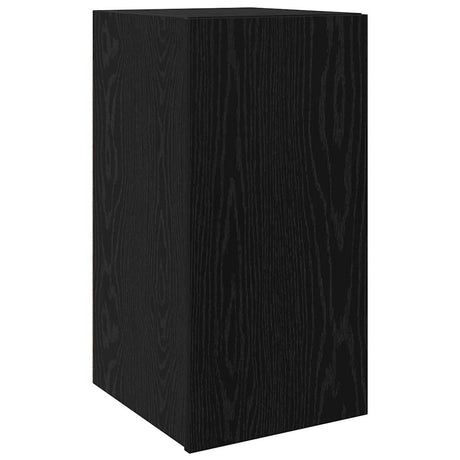 Vidaxl wand tv kast 30,5 x 30 x 60 cm zwart eiken bewerkt hout