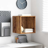 Vidaxl wandkast muurmontage oudhout 37 x 37 x 37 cm bewerkt hout