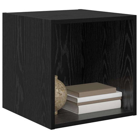 Vidaxl wandkast 2 st zwart eiken 37 x 37 x 37 cm bewerkt hout