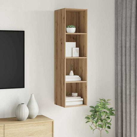 Vidaxl tv-meubelset 37 x 37 x 142,5 cm artisan eiken bewerkt hout
