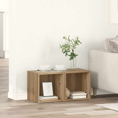 Vidaxl tv-meubelset 2 st artisan eiken bewerkt hout