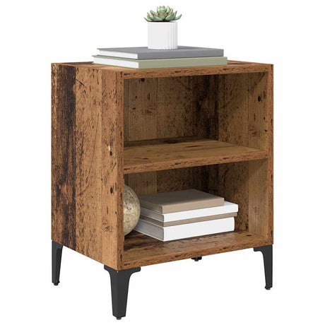 Vidaxl nachtkastje oudhout 40 x 30 x 50 cm bewerkt hout