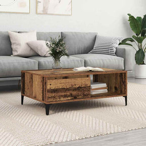 Vidaxl salontafel oud hout 90 x 60 x 35 cm bewerkt hout