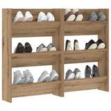 Vidaxl schoenenkast 2 pcs artisan eiken 60 x 18 x 90 cm bewerkt hout