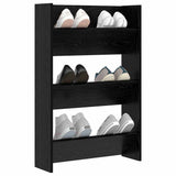 Vidaxl schoenenkast met plank zwart eiken 60 x 18 x 90 cm bewerkt hout