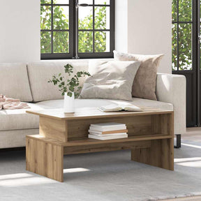 Vidaxl salontafel artisan eiken 90 x 55 x 42,5 cm bewerkt hout
