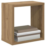 Vidaxl wandschappen 2 st artisan eiken bewerkt hout