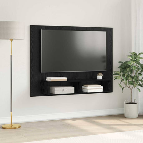Vidaxl tv-meubelset 120 x 23,5 x 90 cm zwart eiken bewerkt hout