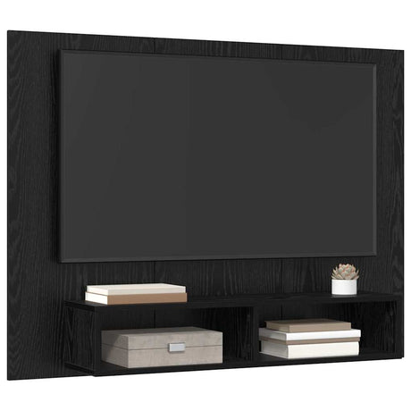 Vidaxl tv-meubelset 120 x 23,5 x 90 cm zwart eiken bewerkt hout