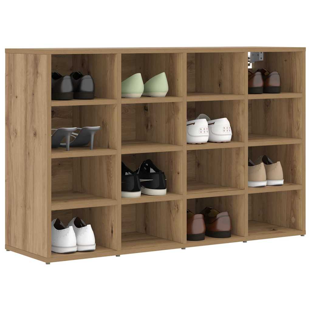 Vidaxl schoenenkast 103 x 30 x 67 cm bewerkt hout artisanaal eiken