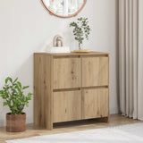 Vidaxl dressoir artisan eiken 70 x 41 x 75 cm bewerkt hout